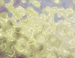 Abstract, wavy patterns in pale yellow and green hues create a fluid, dreamy atmosphere.