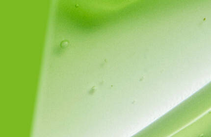 A smooth, abstract design featuring a blend of light green shades with a glossy white texture.