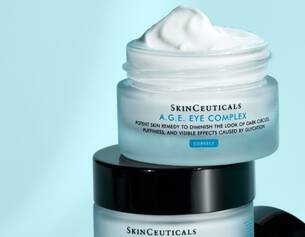 Crema para ojos A.G.E. Eye Complex de SkinCeuticals, enfocada en la correccion de signos de envejecimiento.